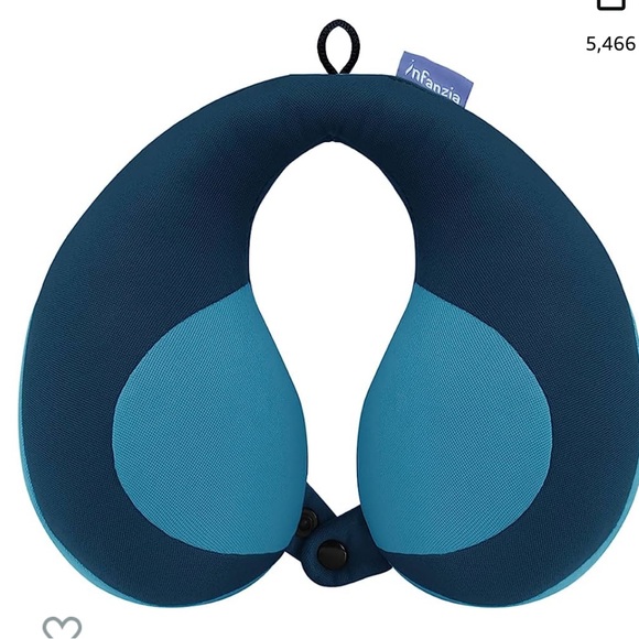 INFANZIA Kids Chin Supporting Black/Grey Travel Neck Pillow - Picture 4 of 6